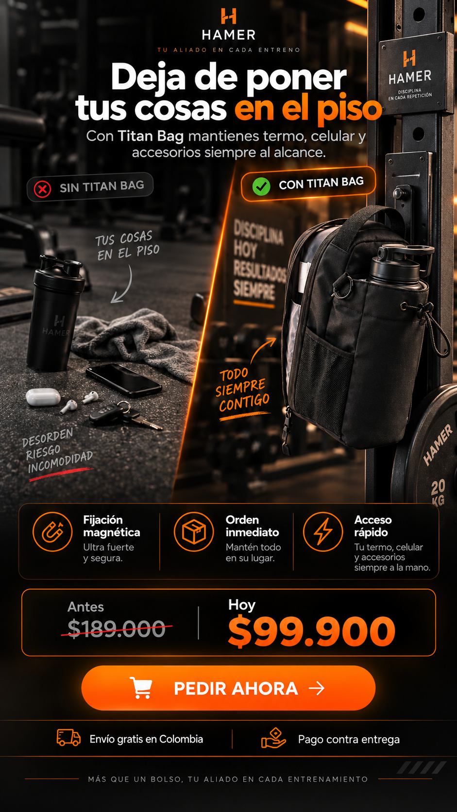 Titan Bag orden y rendimiento en el gimnasio
